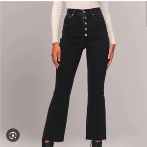 Abercrombie black kick flare ultra high rise